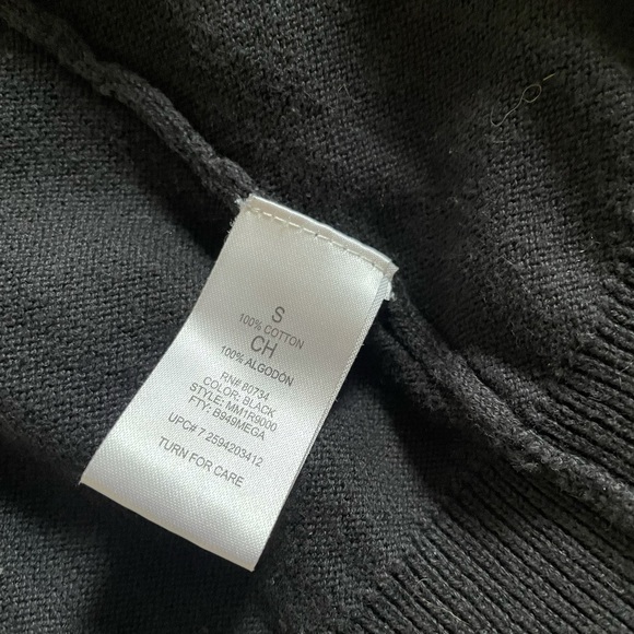 Long black button up cotton vest - Picture 4 of 9